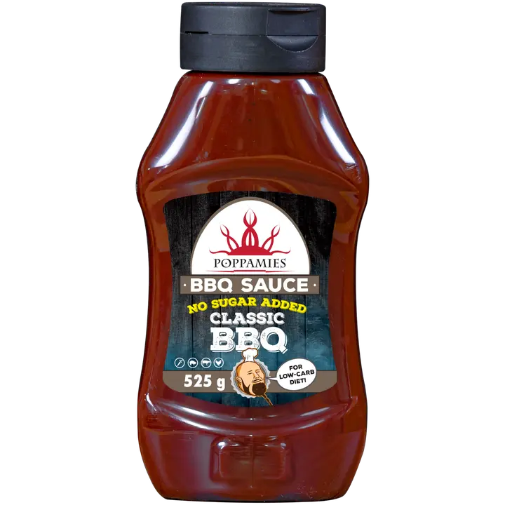 Poppamies BBQ Sauce Classic BBQ No sugar added grillikastike 525g
