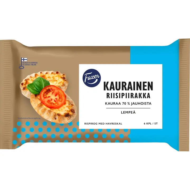 Fazer Kaurainen Riisipiirakka 6kpl 420g