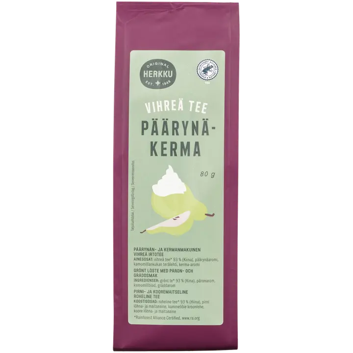 Herkku vihreä tee päärynä-kerma 80 g