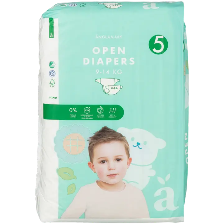 Änglamark teippivaippa koko 5, 9-14kg 44 kpl