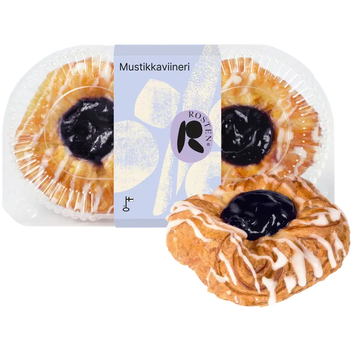 Rosten Mustikkaviineri mustikkatäyteviineri 2kpl 180 g