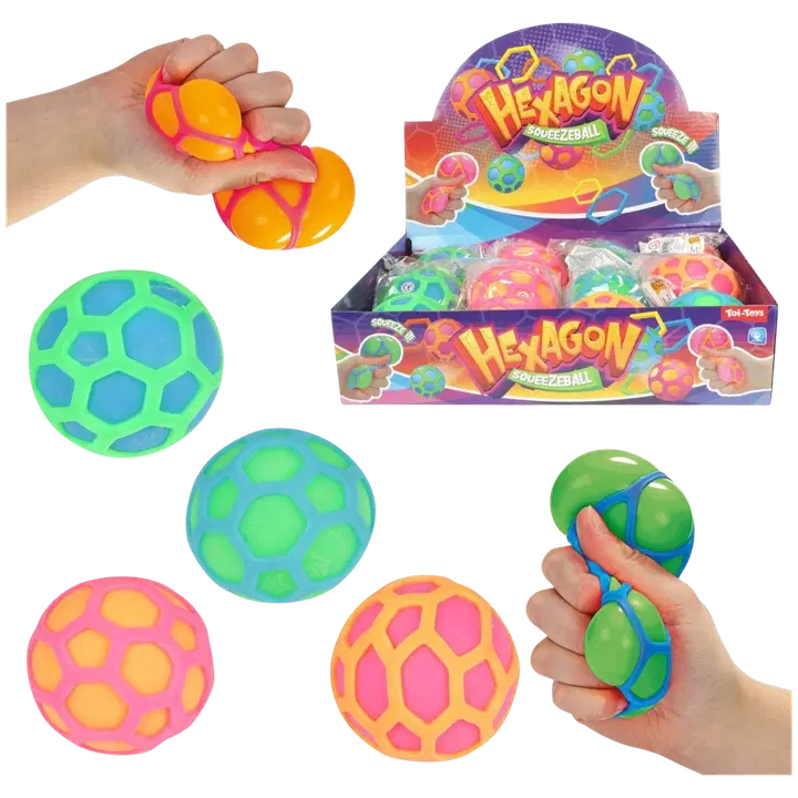 Stressipall Mesh Ball Hexagon 4ass 1/12