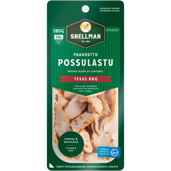 Snellman Paahdettu possulastu Texas BBQ 180 g