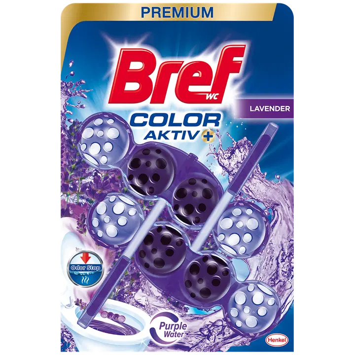 Bref Wc-värskendaja Color Aktiv Lavendel 2x50g