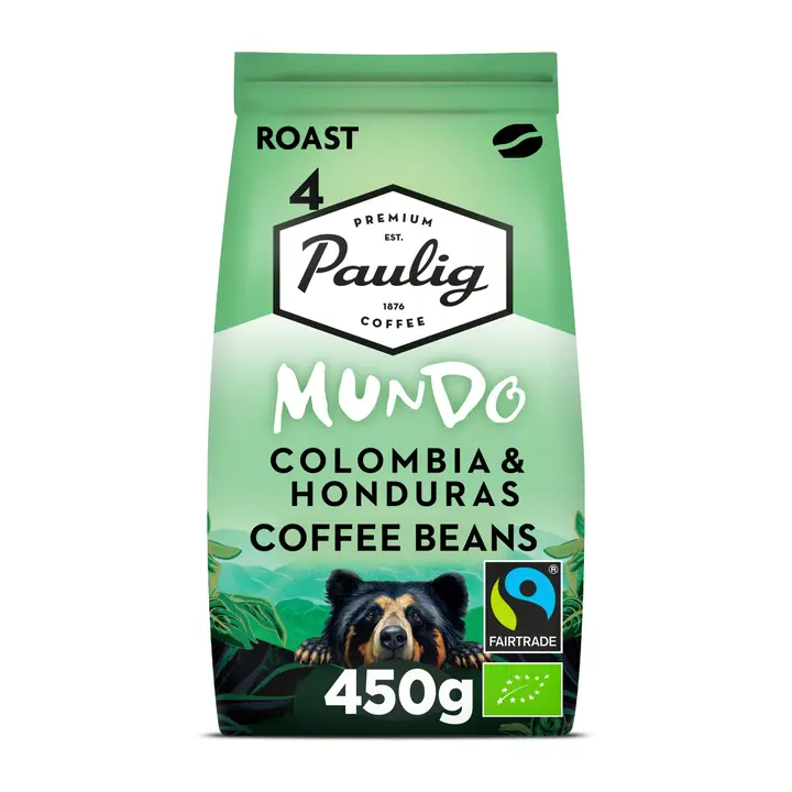 Paulig Mundo Colombia & Honduras luomu kahvi kahvipapu 450g