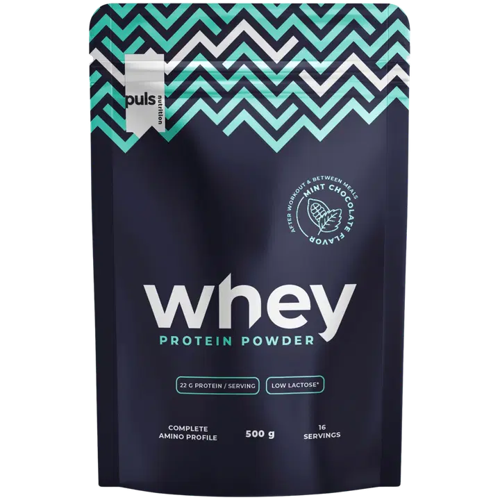 PULS Whey proteiinijauhe Minttusuklaa 500 g vähälaktoosinen