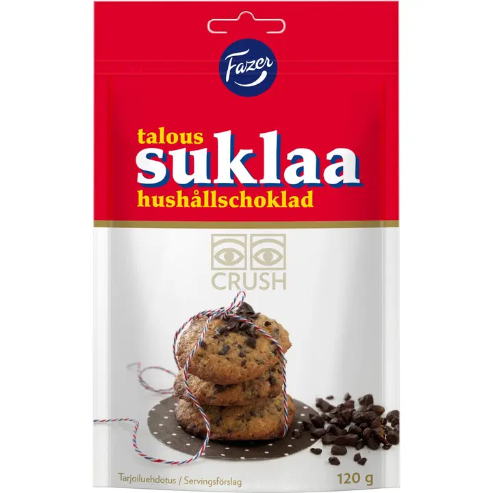Fazer Taloussuklaa Crush tumma suklaarouhe 120g