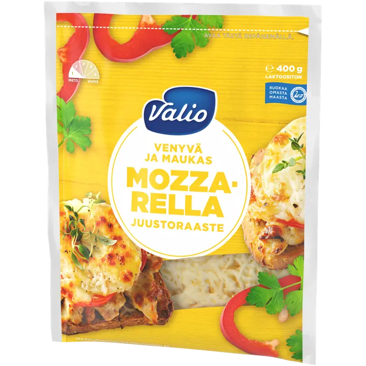 Valio mozzarella e400 g raaste