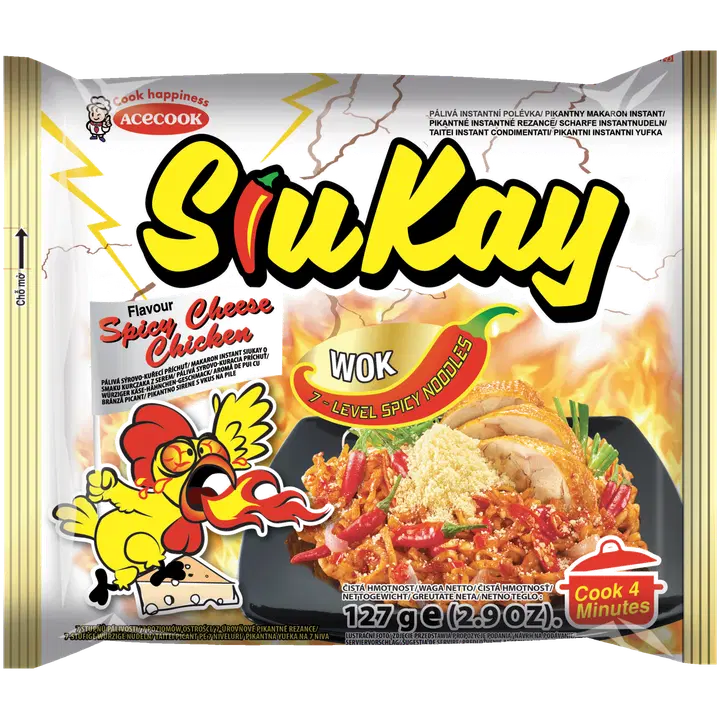 Siukay kiirnuudlid tuline kana juustu 127g