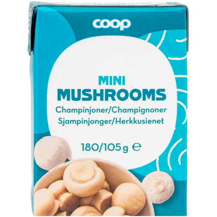 Coop pienet herkkusienet suolaliemessä 180/105 g