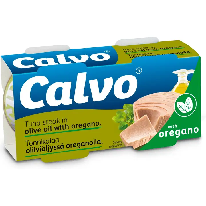 Calvo oliiviöljy & oregano tonnikala 2x80/52g