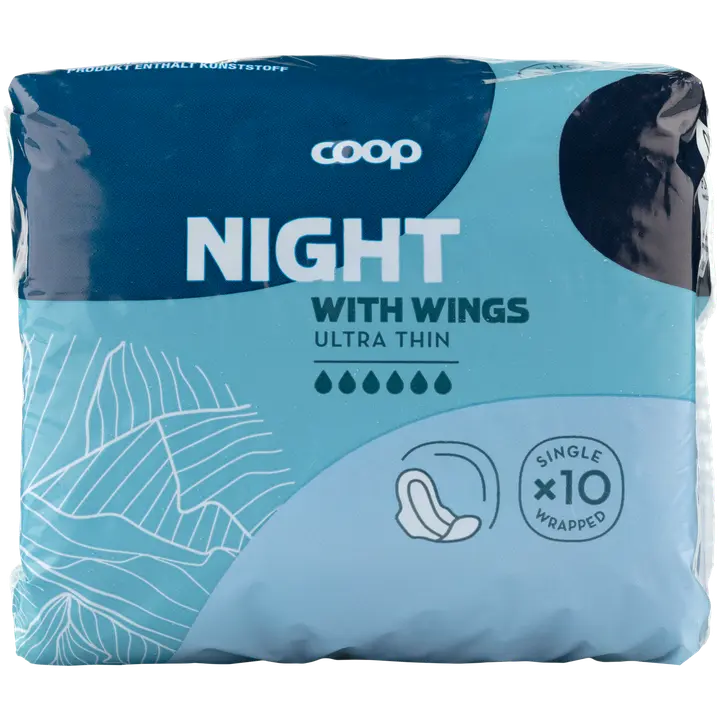 Coop siivellinen ultraohut yöside 10 kpl