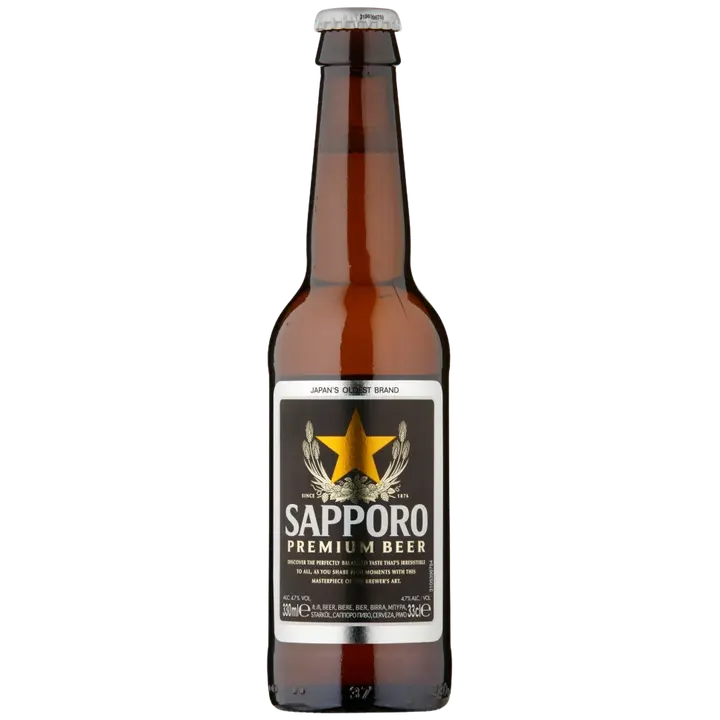 Sapporo 33cl Premium Lager 4,7% pullo olut