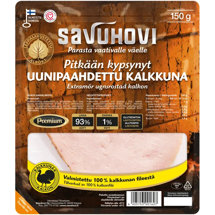 Savuhovi Pitkään kypsynyt uunipaahdettu kalkkuna 150g