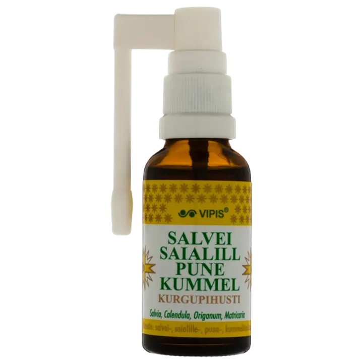 Vipis kurgupihusti salvei, saialill, pune, kummel 30 ml