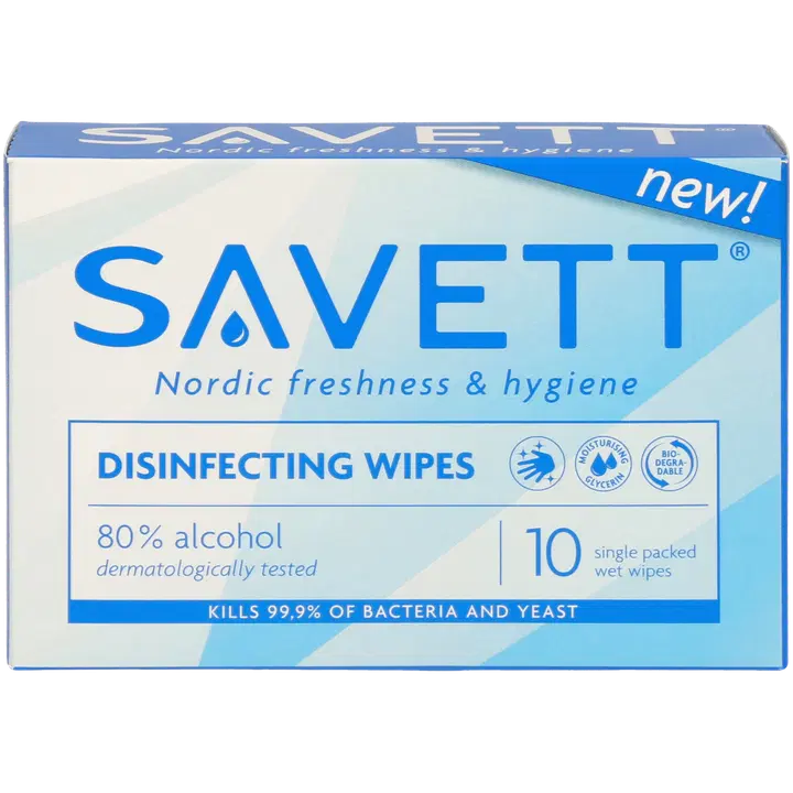 Savett Disinfecting Wipe kosteuspyyhe ihon desinfiointiin 10kpl