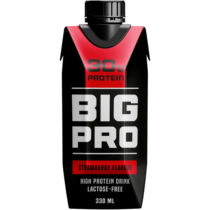 BIG PRO proteiinijuoma mansikka 330 ml UHT laktoositon