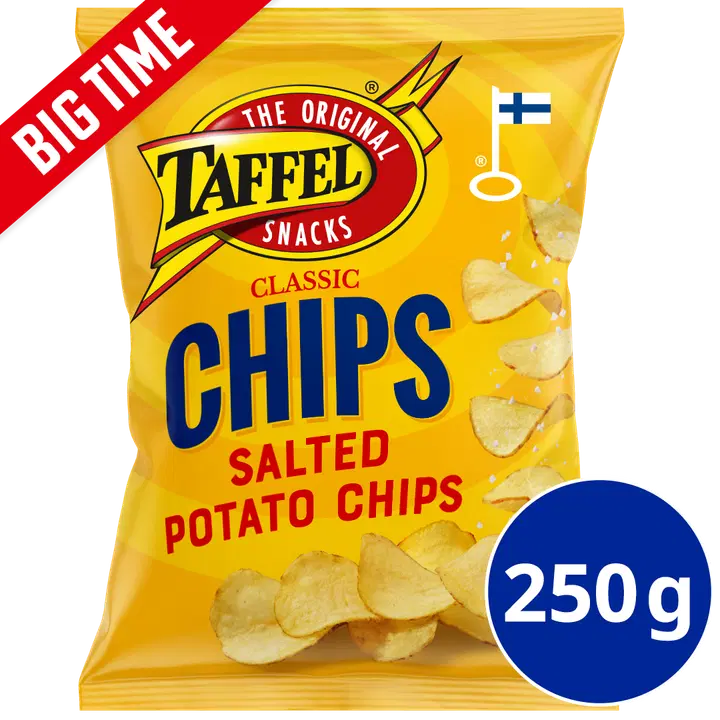 Taffel Chips classic saltade chips 250g