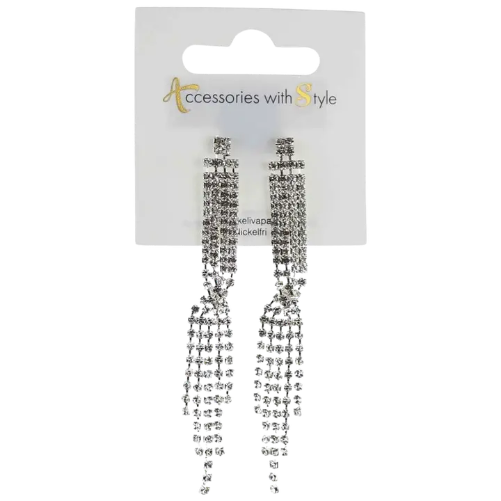 Kõrvarõngad rippuvad kividega hõbedane