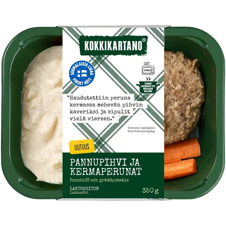 Kokkikartano Pannupihvi ja kermaperunat 350g