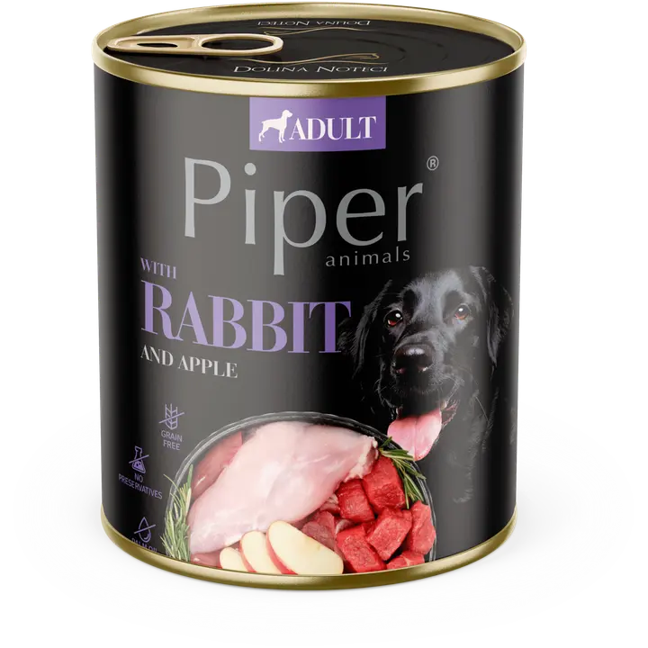 PIPER konserv küülikuliha ja õunaga 800g