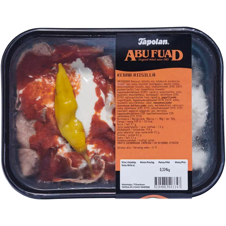 Abu Fuad Kebab riisillä 330g