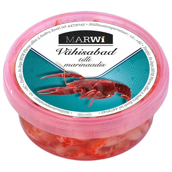 Puhastatud vähisabad tilli marinaadis 185 g