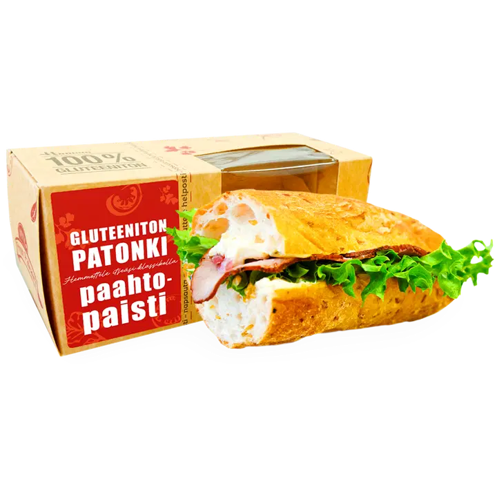 Hannun 100% Gluteeniton - täytetty patonki, paahtopaisti