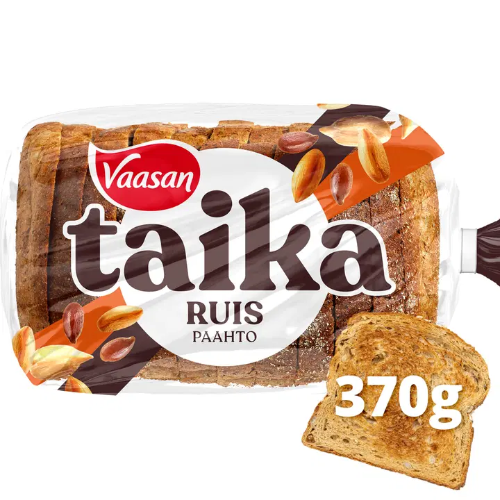 Vaasan TaikaRuis paahtoleipä 370 g täysjyväruispaahtoleipä