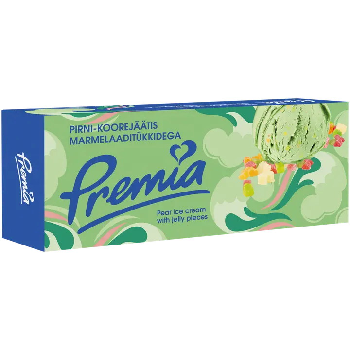 Premia Pirni-Koorejäätis Marmelaaditükkidega 480g/1 l