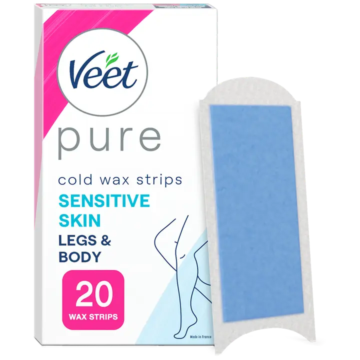 Veet Pure Kylmävahaliuskat Jalat Herkkä iho 20kpl