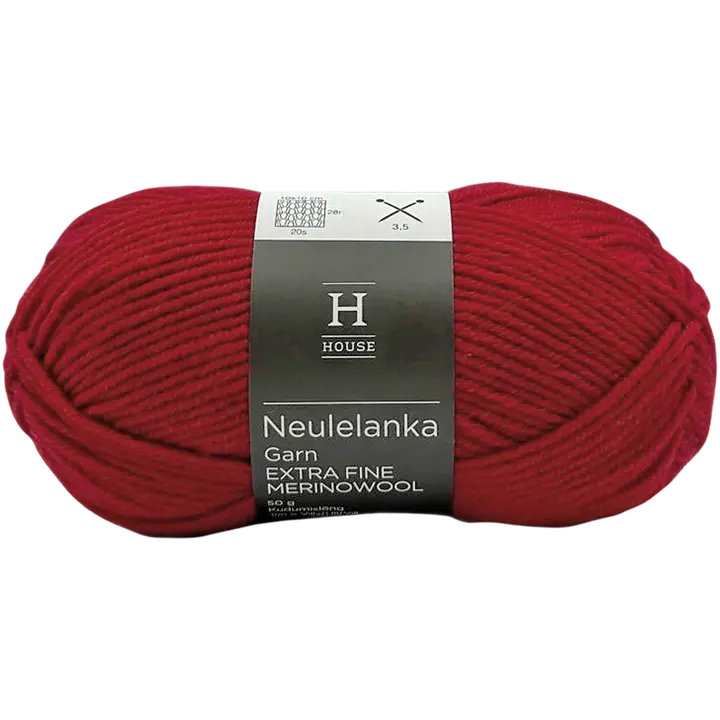 House neulelanka merinovilla 311120 50 g Red 12080