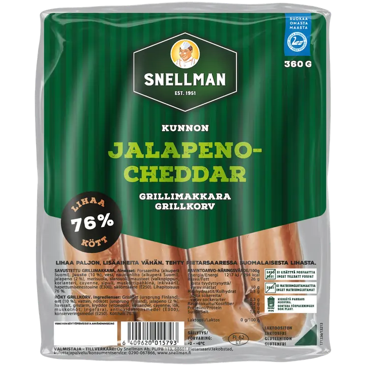 Kunn jalapeno-cheddar grillimakk 360g