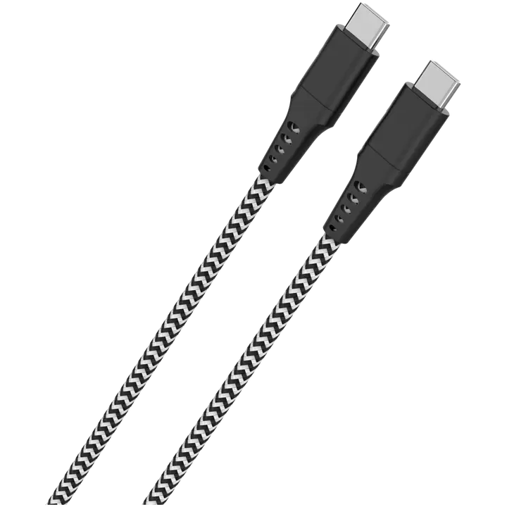 Datakaabel USB-C -USB-C 1,5m punutud