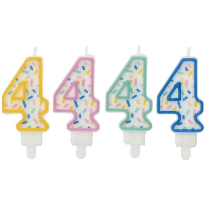 Numerokynttilä 4 pilkullinen