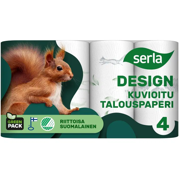 Serla Design talouspaperi 4rl kuvioitu