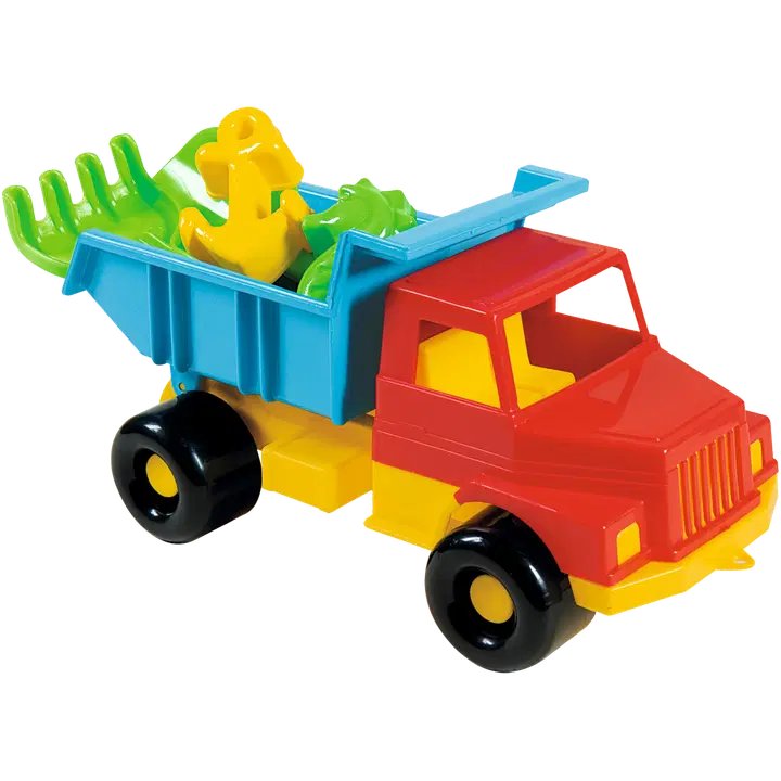 Pieni kuorma-auto ja hiekkalelusetti