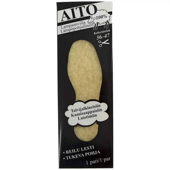 Aito 100 % lampaanvillapohjallinen leikattava