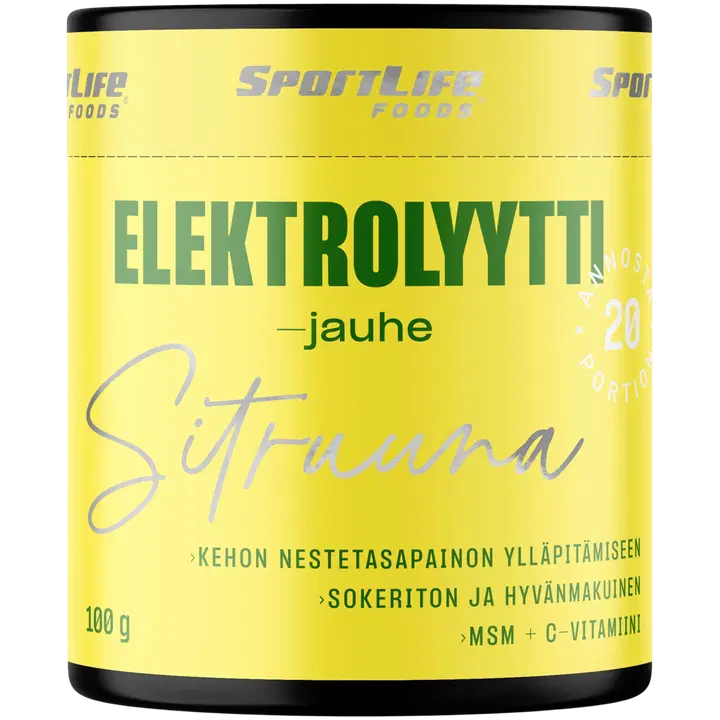 SportLife Foods - Elektrolyyttijauhe 100g Sitruuna