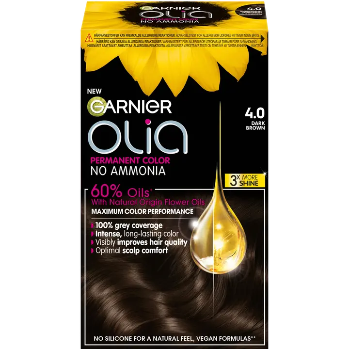 Garnier Olia 4.0 Dark Brown kestoväri 174ml