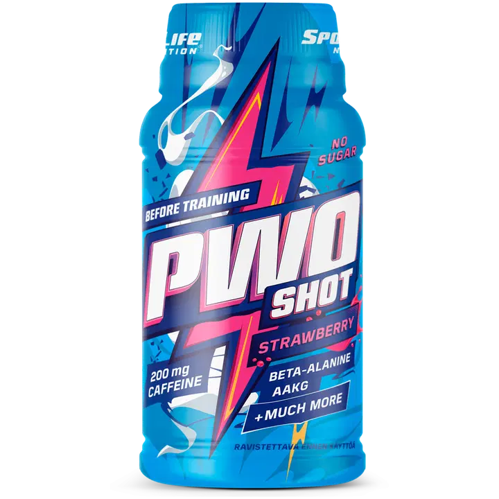 SportLife Nutrition® PWO energiashot, maasika 60 ml