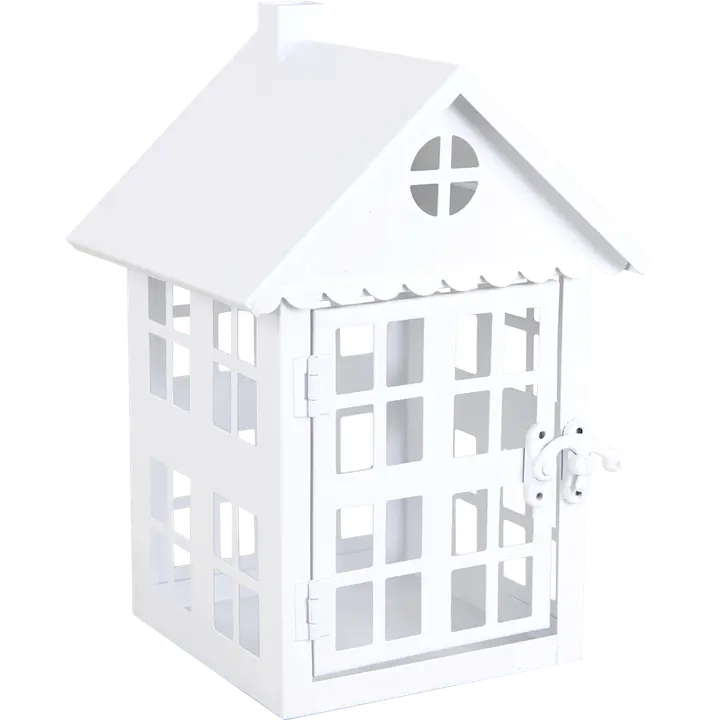 Latern kodu 21 cm valge