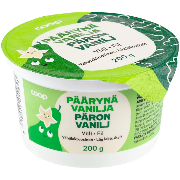 Coop päärynä-vaniljaviili vähälaktoosinen 200 g