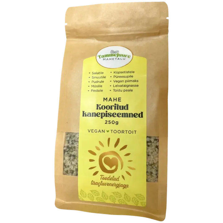 Tammejuure Mahetalu kooritud kanepiseemned 250 g, mahe