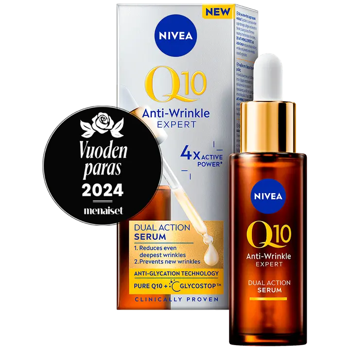 NIVEA 30ml Q10 Anti-Wrinkle Expert Dual Action -kasvoseerumi