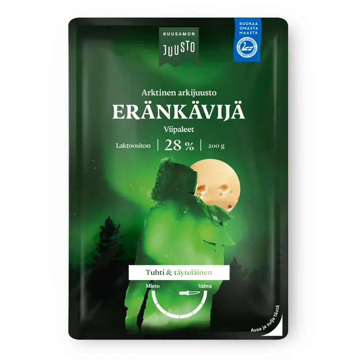 Kuusamon Juusto Eränkävijä 28% juustoviipale 200 g