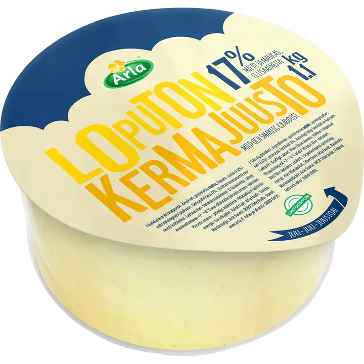 Arla Tolkuttomat Juustot Loputon 1,1kg 17% kermajuusto
