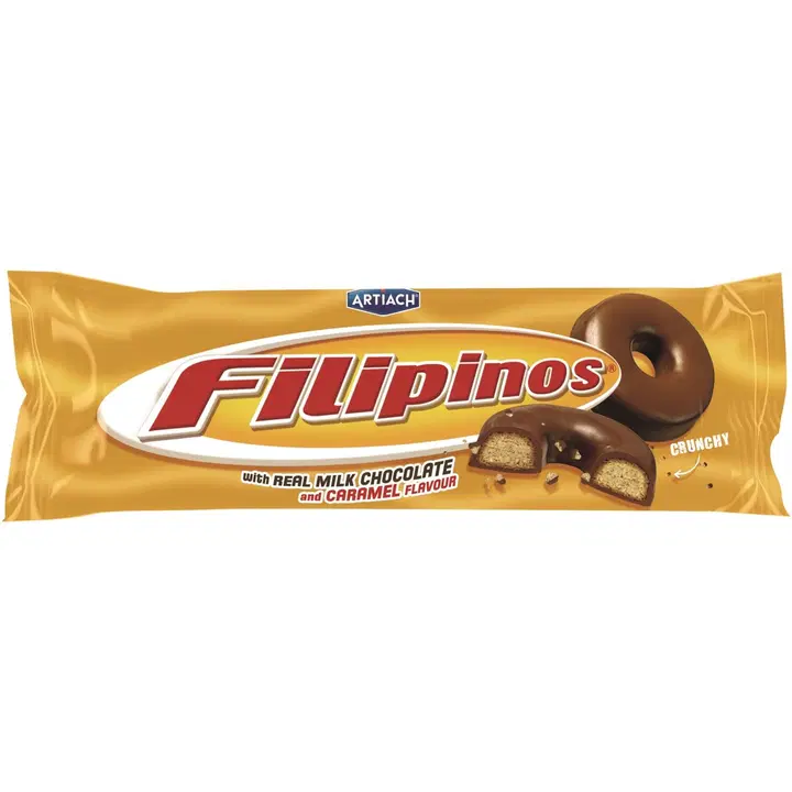 Filipinos 128g Kinuskinmakuinen Keksi Maitosuklaapäällysteellä