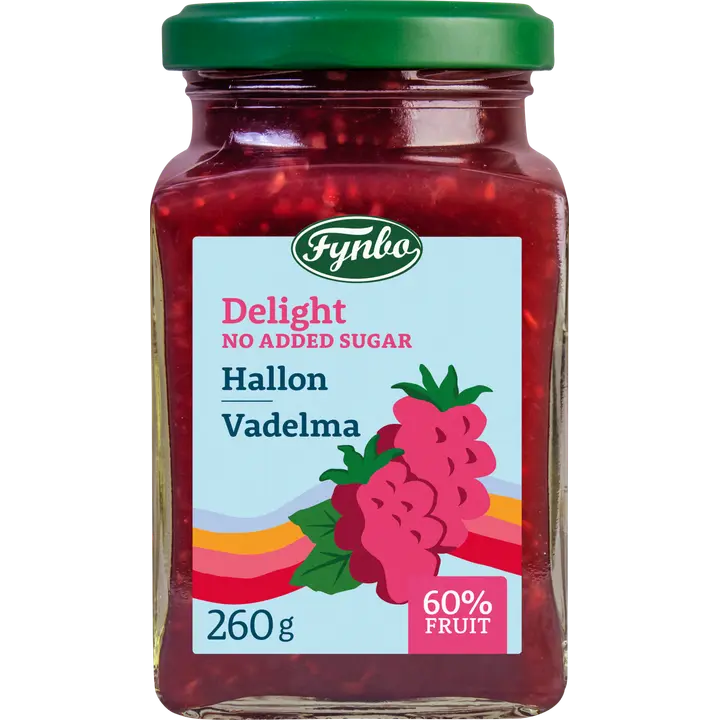 Fynbo Delight vadelmahillo - vähemmän sokeria 260g