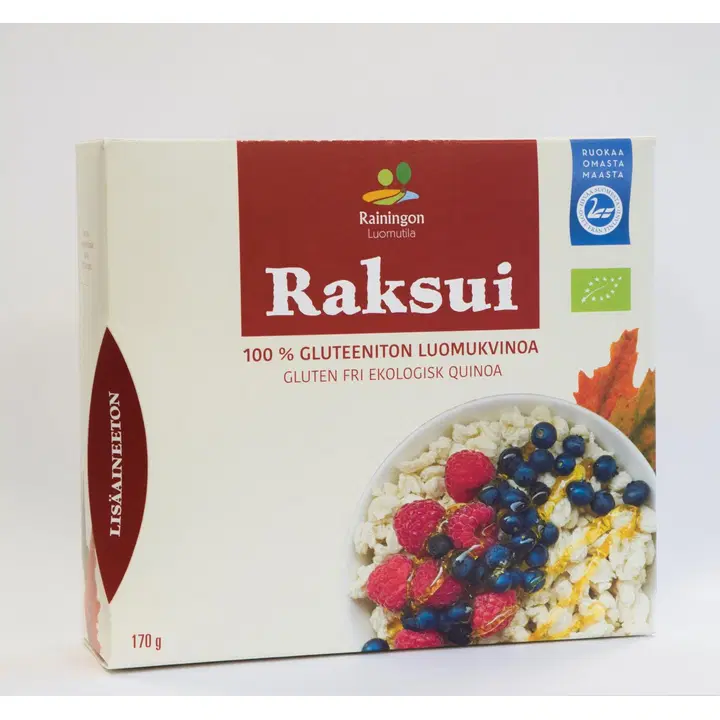 Rainingon Luomutila Suomalainen gluteeniton luomukvinoa Raksui 170g